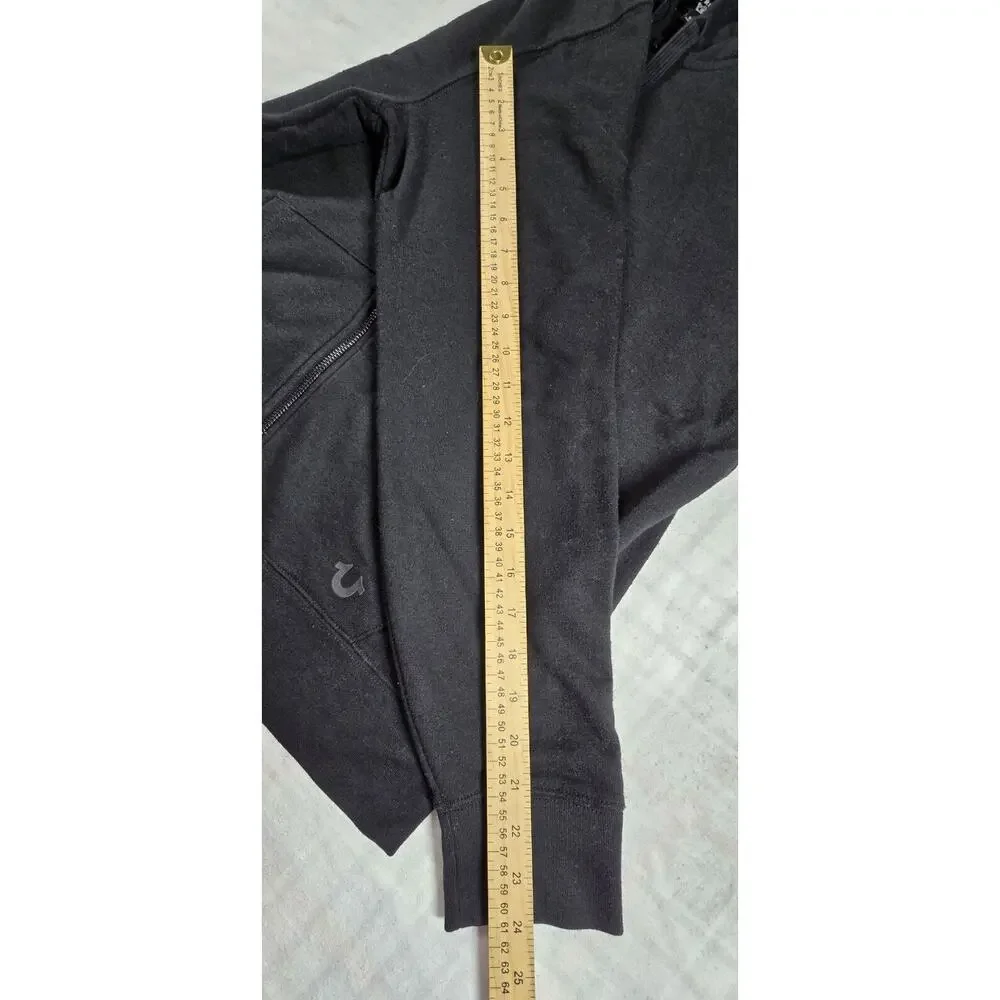 True Religion Men's Buddha Graphic Core Full Zip Hoodie Black Medium